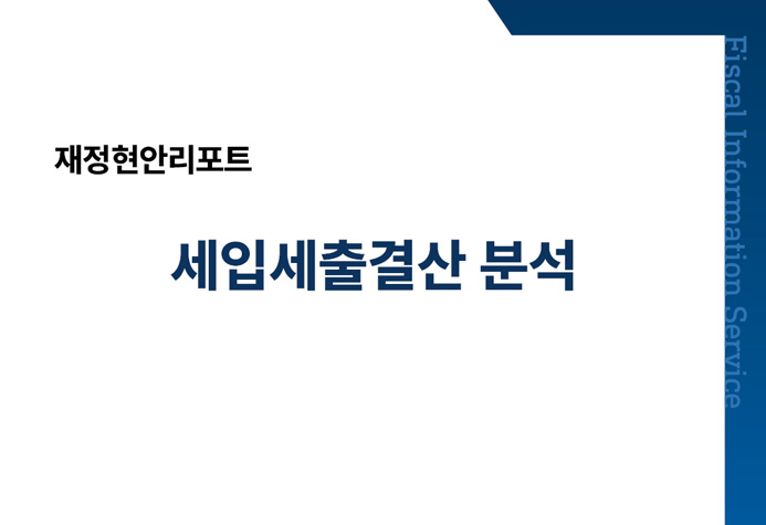 세입세출결산 분석